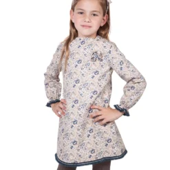 Kleid Gemustert In Blau/Braun -Günstiges Moden Zauber Geschäft 4nenes kleid gemustert in blau braun 1