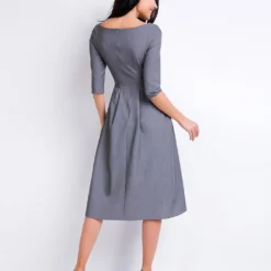 Kleid In Grau -Günstiges Moden Zauber Geschäft awama kleid in grau 1