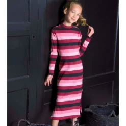 Kleid In Pink/ Rosa/ Schwarz -Günstiges Moden Zauber Geschäft b nosy kleid in pink rosa schwarz 2