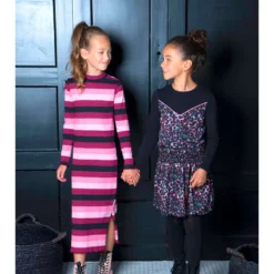 Kleid In Schwarz/ Pink -Günstiges Moden Zauber Geschäft b nosy kleid in schwarz pink 3