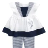 3tlg Set Kleid + Hose + Mütze Lieblingsstücke Kleider In Weiß Navy -Günstiges Moden Zauber Geschäft baby sweets 3tlg set kleid hose mutze lieblingsstucke kleider in weiss navy scaled