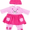 Kleider Für Puppen 33-38 Cm: 3-tlg. - Kleid, Hose, Mütze, Rosa/pink -Günstiges Moden Zauber Geschäft bayer design kleider fur puppen 33 38 cm 3 tlg kleid hose mutze rosa pink