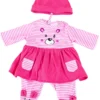Kleider Für Puppen 40-46 Cm: 3-tlg. - Kleid, Hose, Mütze, Rosa/pink -Günstiges Moden Zauber Geschäft bayer design kleider fur puppen 40 46 cm 3 tlg kleid hose mutze rosa pink