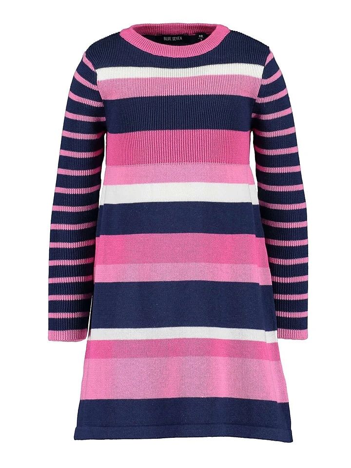 Blue Seven Kleid In Pink/ Dunkelblau 3 Blue Seven Kleid In Pink/ Dunkelblau
