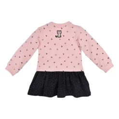 Kleid "Happy" In Rosa/ Schwarz -Günstiges Moden Zauber Geschäft bondi kleid happy in rosa schwarz 1