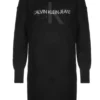 Calvin Klein Jeans Kleid Monogramm In Black -Günstiges Moden Zauber Geschäft calvin klein jeans kleid monogramm in black