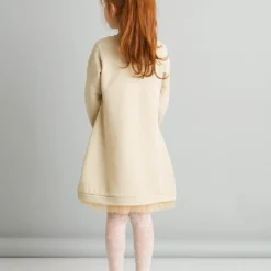 Kleid "Cat" In Beige -Günstiges Moden Zauber Geschäft denokids kleid cat in beige 3