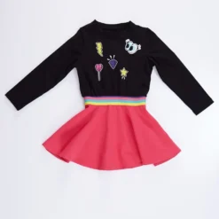 Kleid "Emoji" In Schwarz/ Rot 11 Kleid "Emoji" In Schwarz/ Rot -Günstiges Moden Zauber Geschäft denokids kleid emoji in schwarz rot 2