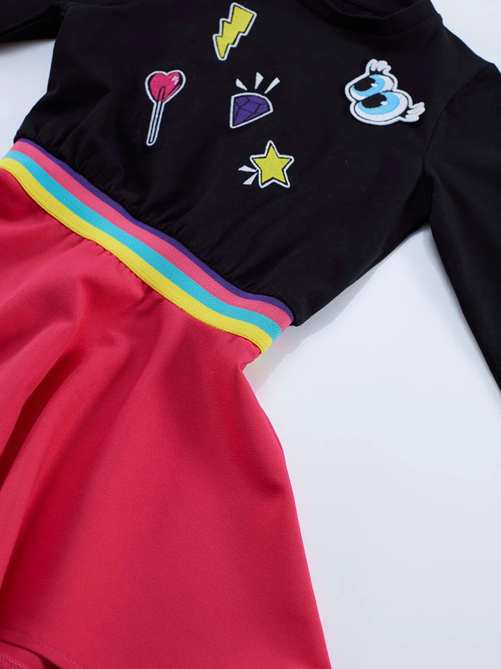 Kleid "Emoji" In Schwarz/ Rot 8 Kleid "Emoji" In Schwarz/ Rot – Bild 6