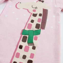 Kleid "Giraffe" In Rosa -Günstiges Moden Zauber Geschäft denokids kleid giraffe in rosa 3