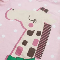 Kleid "Giraffe" In Rosa -Günstiges Moden Zauber Geschäft denokids kleid giraffe in rosa 4