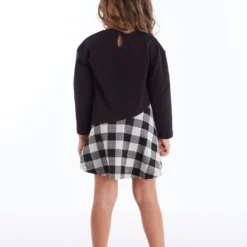 Kleid "Kitten" In Schwarz/ Weiß -Günstiges Moden Zauber Geschäft denokids kleid kitten in schwarz weiss 5