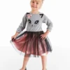 Kleid "Kitty" In Grau/ Rosa -Günstiges Moden Zauber Geschäft denokids kleid kitty in grau rosa