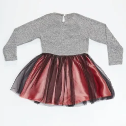 Kleid "Kitty" In Grau/ Rosa -Günstiges Moden Zauber Geschäft denokids kleid kitty in grau rosa 3