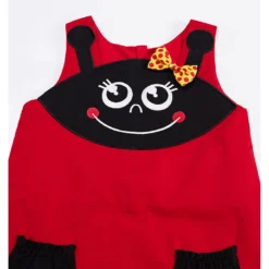 Kleid "Lady Bug" In Rot/ Schwarz -Günstiges Moden Zauber Geschäft denokids kleid lady bug in rot schwarz 2