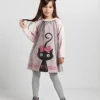 Kleid "Love Cats" In Rosa -Günstiges Moden Zauber Geschäft denokids kleid love cats in rosa