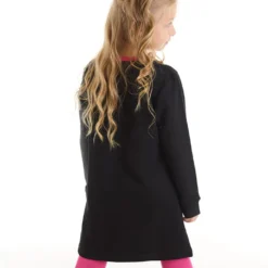 Kleid "Love Cats" In Schwarz/ Anthrazit -Günstiges Moden Zauber Geschäft denokids kleid love cats in schwarz anthrazit 1