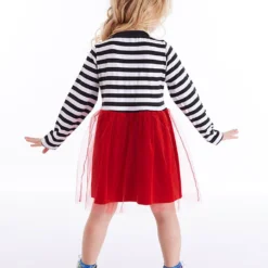 Kleid "New Year Chic" In Weiß/ Schwarz/ Rot 5 Kleid "New Year Chic" In Weiß/ Schwarz/ Rot -Günstiges Moden Zauber Geschäft denokids kleid new year chic in weiss schwarz rot 1