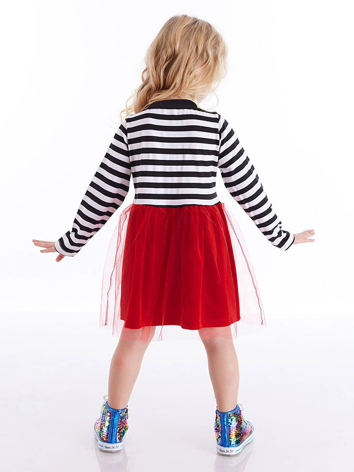 Kleid "New Year Chic" In Weiß/ Schwarz/ Rot 4 Kleid "New Year Chic" In Weiß/ Schwarz/ Rot – Bild 2