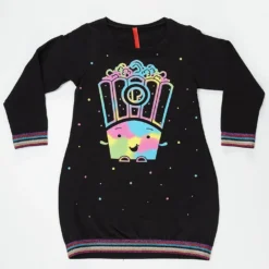 Kleid "Popcorn" In Schwarz -Günstiges Moden Zauber Geschäft denokids kleid popcorn in schwarz 1