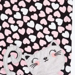 Kleid "Silver Cat" In Schwarz/ Weiß/ Rosa -Günstiges Moden Zauber Geschäft denokids kleid silver cat in schwarz weiss rosa 3