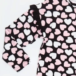 Kleid "Silver Cat" In Schwarz/ Weiß/ Rosa -Günstiges Moden Zauber Geschäft denokids kleid silver cat in schwarz weiss rosa 4