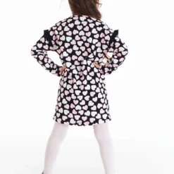 Kleid "Silver Cat" In Schwarz/ Weiß/ Rosa -Günstiges Moden Zauber Geschäft denokids kleid silver cat in schwarz weiss rosa 5