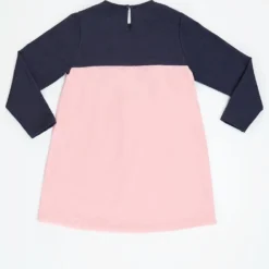 Kleid "Uni-cat" In Dunkelblau/ Rosa -Günstiges Moden Zauber Geschäft denokids kleid uni cat in dunkelblau rosa 2