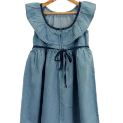 Kleid "Chambrai" In Blau 7 Kleid "Chambrai" In Blau -Günstiges Moden Zauber Geschäft el caballo kleid chambrai in blau 1