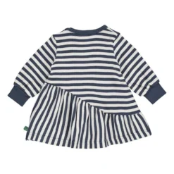 Kleid In Dunkelblau/ Weiß -Günstiges Moden Zauber Geschäft fred s world by green cotton kleid in dunkelblau weiss 1