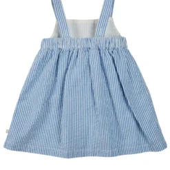 Frugi Kleid "Alma" In Hellbllau/ Weiß -Günstiges Moden Zauber Geschäft frugi kleid alma in hellbllau weiss 1