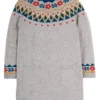 Frugi Kleid "Fairisle" In Grau -Günstiges Moden Zauber Geschäft frugi kleid fairisle in grau