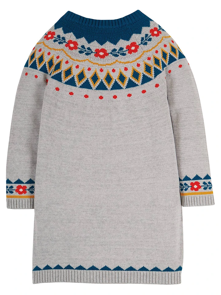 Frugi Kleid "Fairisle" In Grau 5 Frugi Kleid "Fairisle" In Grau – Bild 3