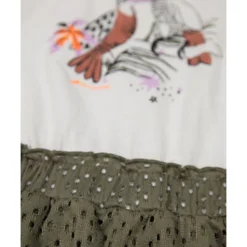 Garcia Kleid In Creme/ Grün -Günstiges Moden Zauber Geschäft garcia kleid in creme grun 2