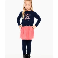 Garcia Kleid In Dunkelblau/ Pink -Günstiges Moden Zauber Geschäft garcia kleid in dunkelblau pink 3