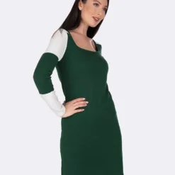 Kleid In Dunkelgrün -Günstiges Moden Zauber Geschäft giorgio di mare kleid in dunkelgrun 2