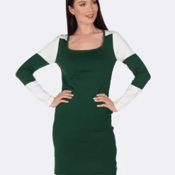 Kleid In Dunkelgrün