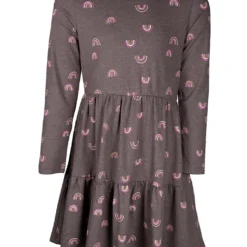 Kleid In Anthrazit/ Bunt