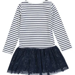 Kleid In Dunkelblau/ Weiß -Günstiges Moden Zauber Geschäft happy girls by eisend kleid in dunkelblau weiss 1