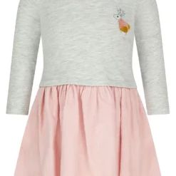 Kleid In Grau/ Rosa