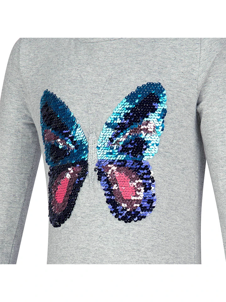 Kleid In Hellgrau/ Dunkelblau 5 Kleid In Hellgrau/ Dunkelblau – Bild 3