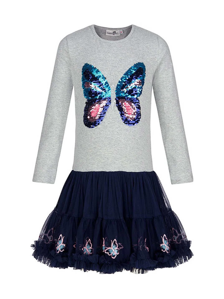 Kleid In Hellgrau/ Dunkelblau 3 Kleid In Hellgrau/ Dunkelblau