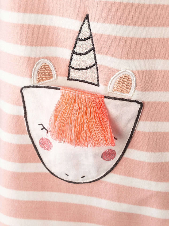 Kleid In Rosa/ Weiß/ Bunt 5 Kleid In Rosa/ Weiß/ Bunt – Bild 3