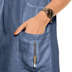 Heine Leinen-Kleid In Blau -Günstiges Moden Zauber Geschäft heine leinen kleid in blau 2