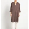Leinen-Kleid In Dunkelbraun -Günstiges Moden Zauber Geschäft hessnatur leinen kleid in dunkelbraun