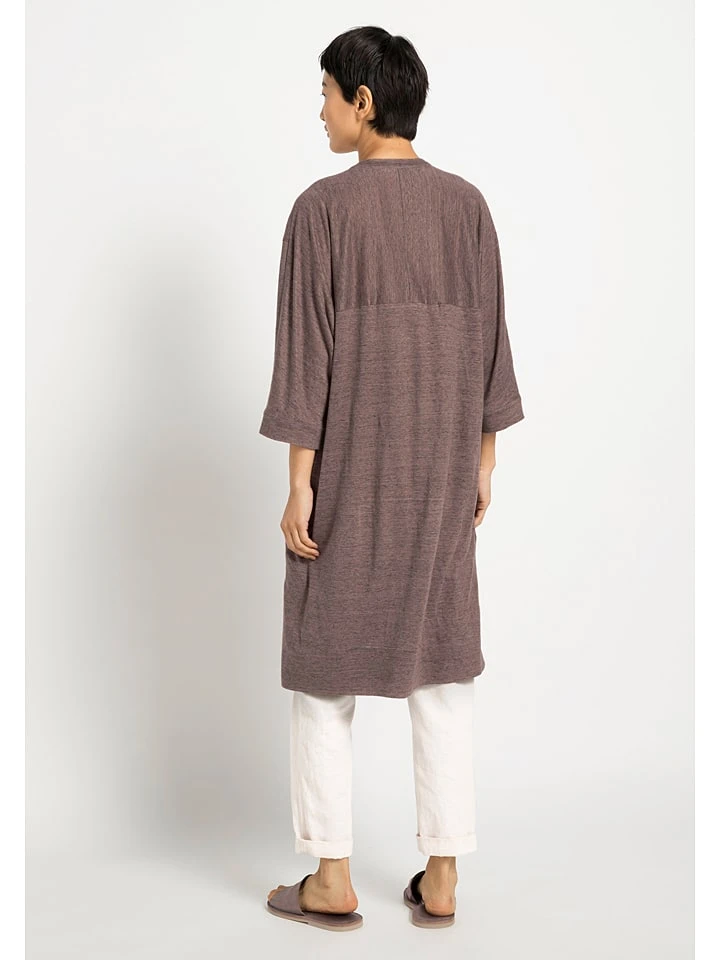 Leinen-Kleid In Dunkelbraun 5 Leinen-Kleid In Dunkelbraun – Bild 3