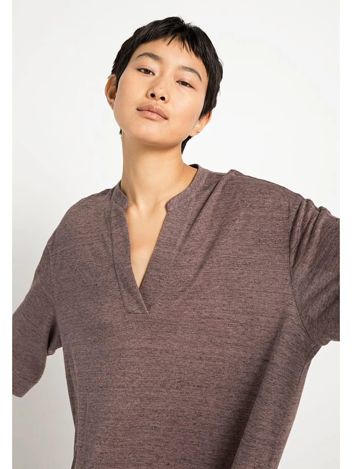 Leinen-Kleid In Dunkelbraun 6 Leinen-Kleid In Dunkelbraun – Bild 4