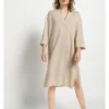 Leinen-Kleid In Sand -Günstiges Moden Zauber Geschäft hessnatur leinen kleid in sand