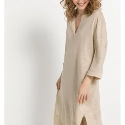 Leinen-Kleid In Sand -Günstiges Moden Zauber Geschäft hessnatur leinen kleid in sand 2