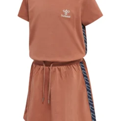 Hummel Kleid S/S Hmlhedda Dress In COPPER BROWN -Günstiges Moden Zauber Geschäft hummel kleid s s hmlhedda dress in copper brown 3
